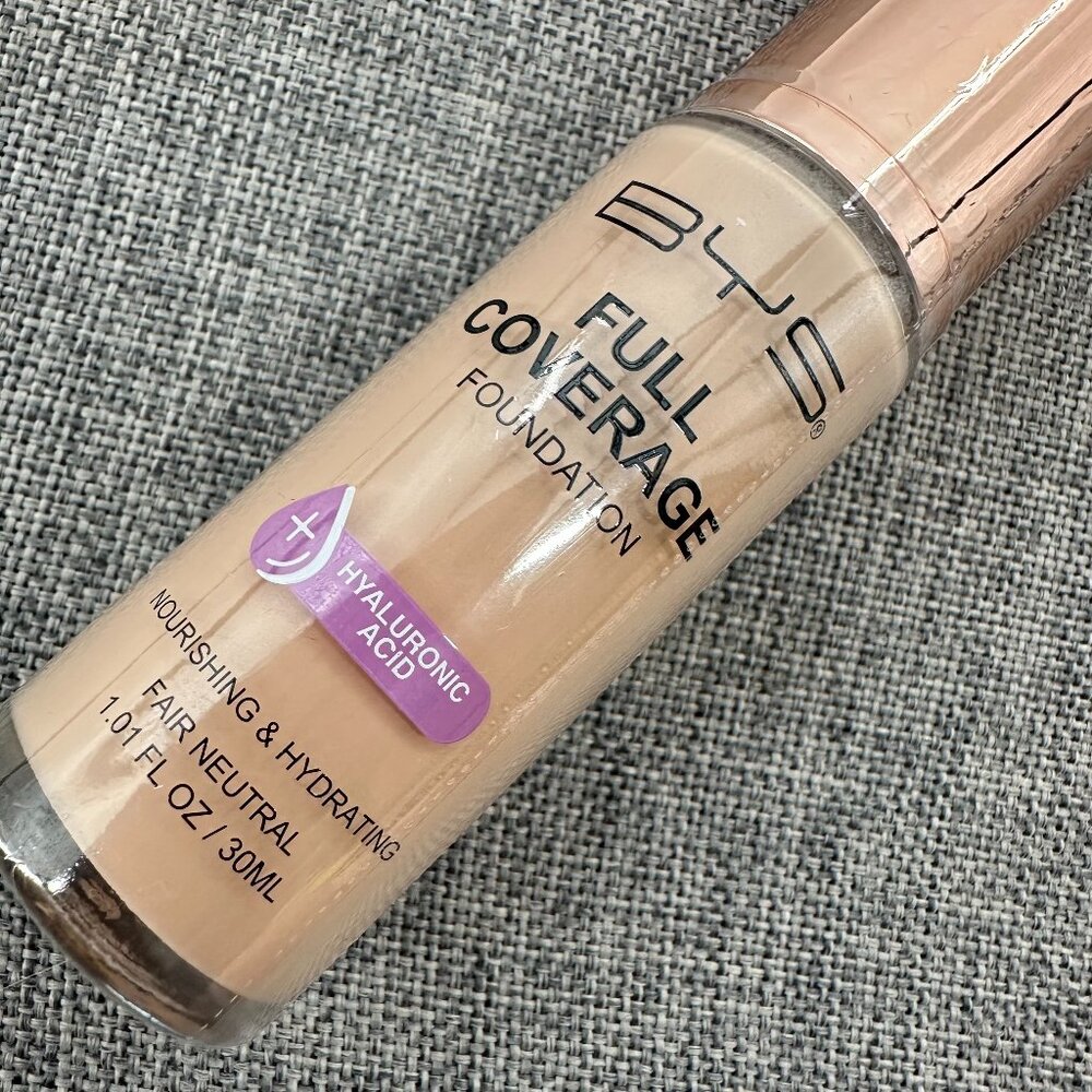 NEW! BYS Full Coverage Foundation Hyaluronic Acid Fair Neutral Nourishing & Hydr